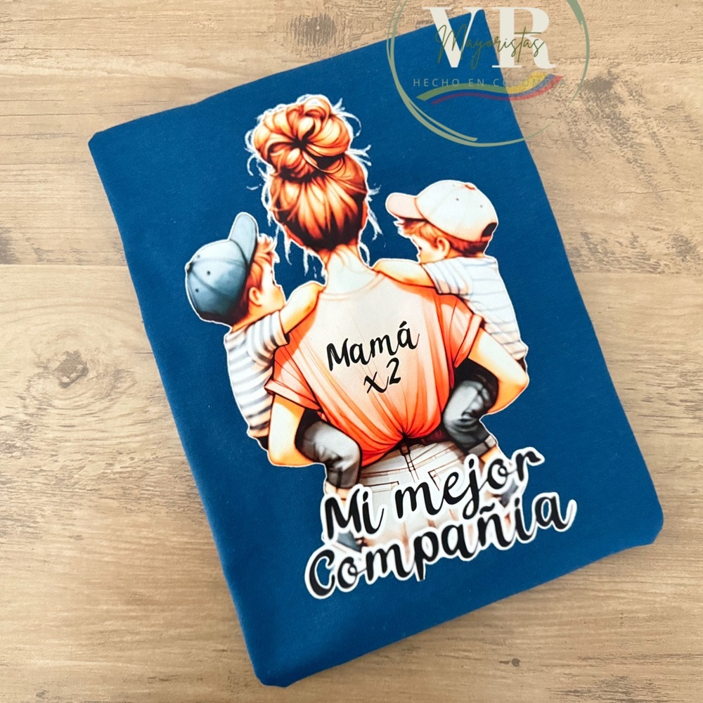 Blue Short Sleeve Tee with Whimsical Cartoon Design